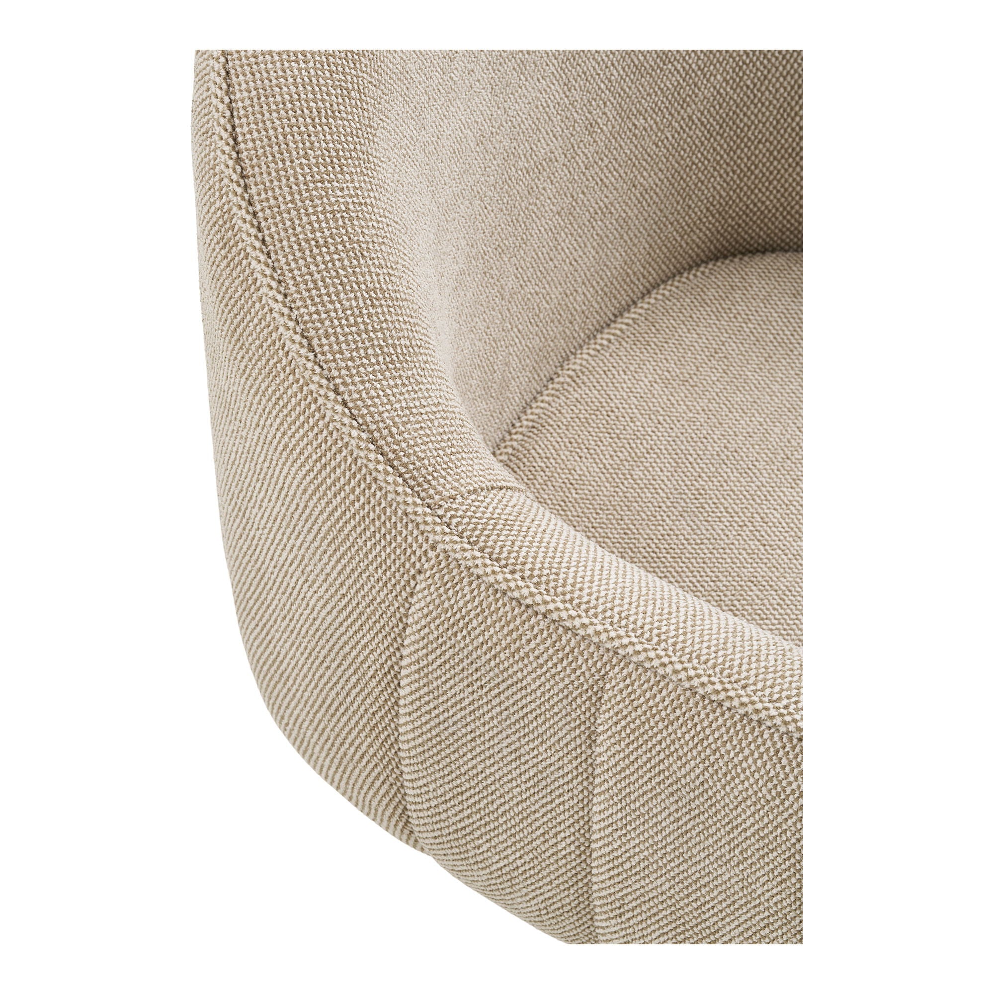 Tamera Draaibare Eetkamerstoel - Zachte stof in Zandkleur