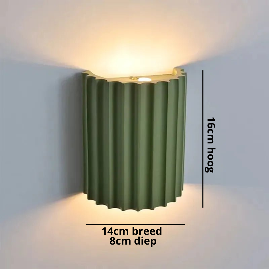 Minimalistische Wandlamp - Warm Licht - Nordic Design in Mat Grijs, Wit, Oranje of Groen