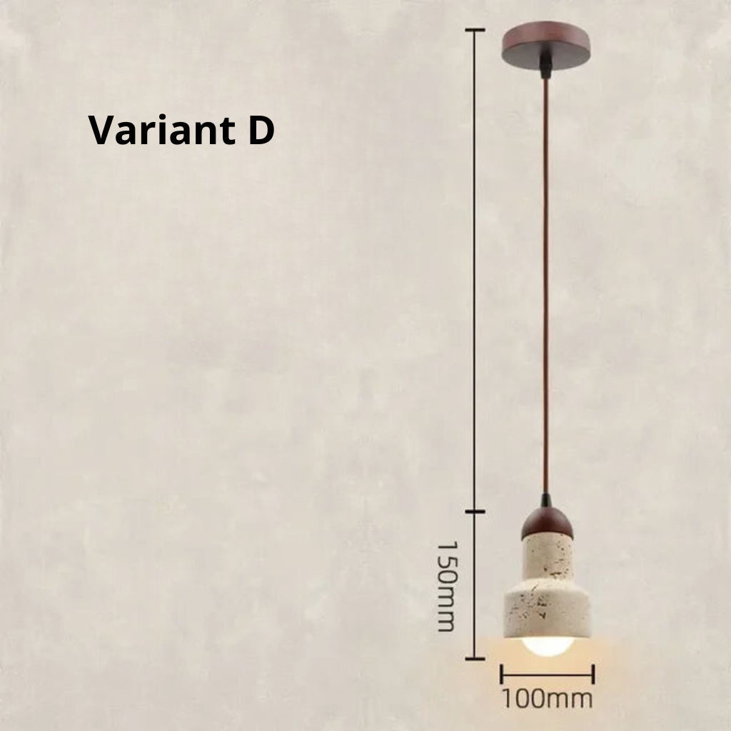 Moderne Travertin Hanglamp – Moderne Sfeerverlichting voor Woonkamer en Eettafel