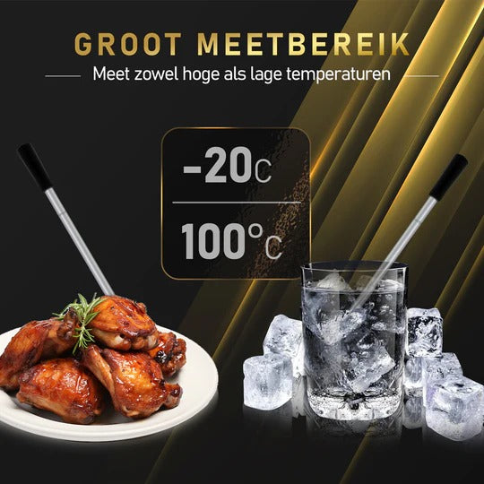 Smart Bluetooth Thermometer – Voor Perfect Gegaard Vlees op BBQ & in Oven