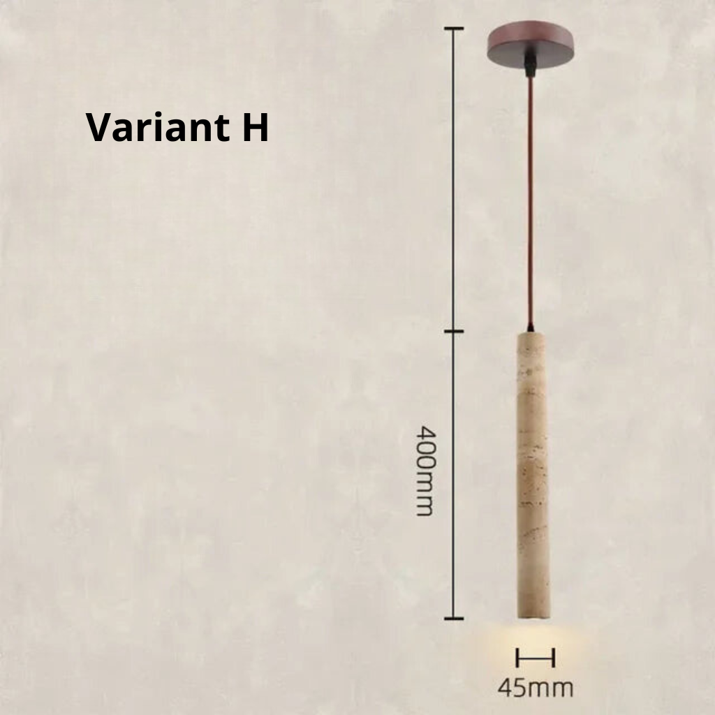 Moderne Travertin Hanglamp – Moderne Sfeerverlichting voor Woonkamer en Eettafel