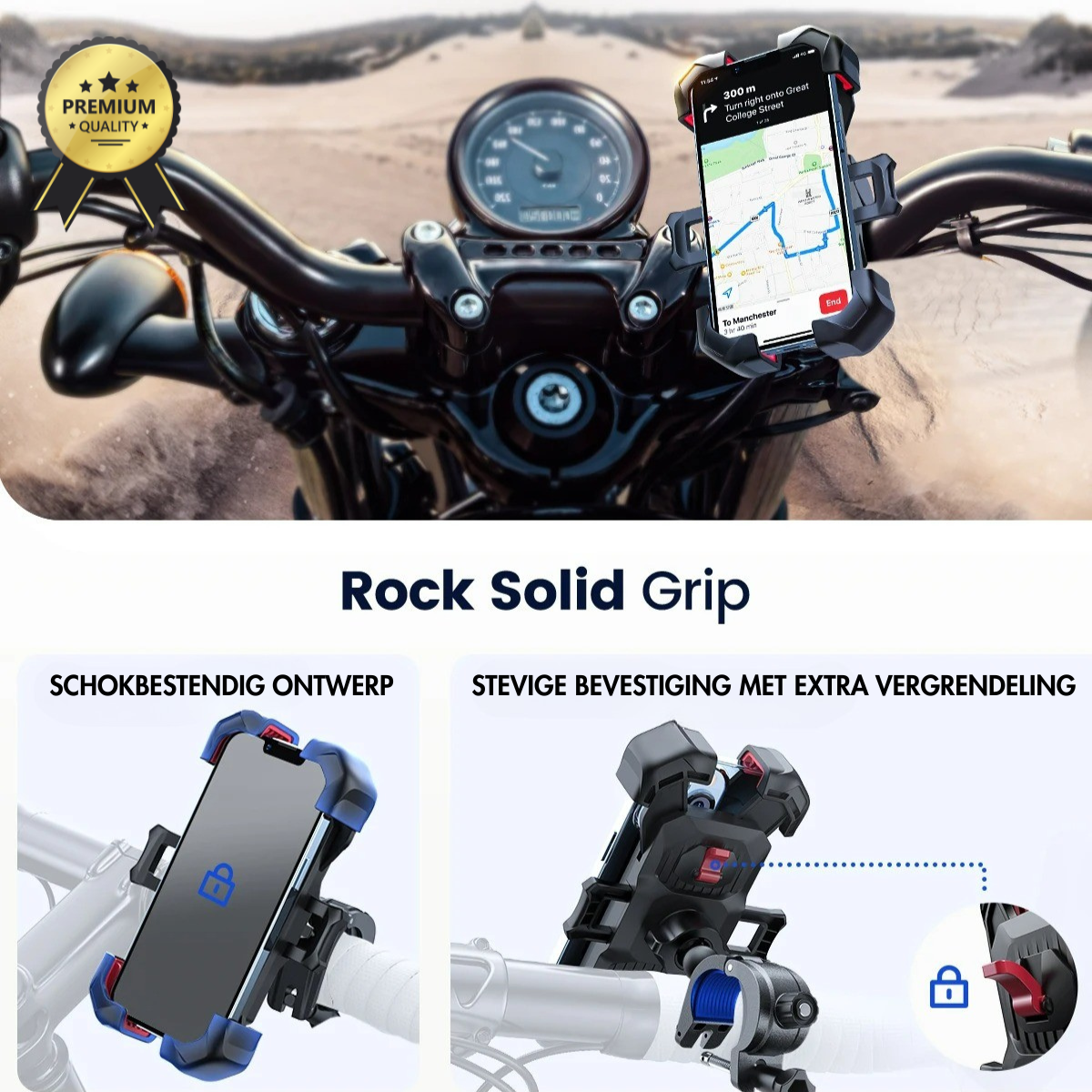 BikePro 360° Schokbescherming Telefoonhouder