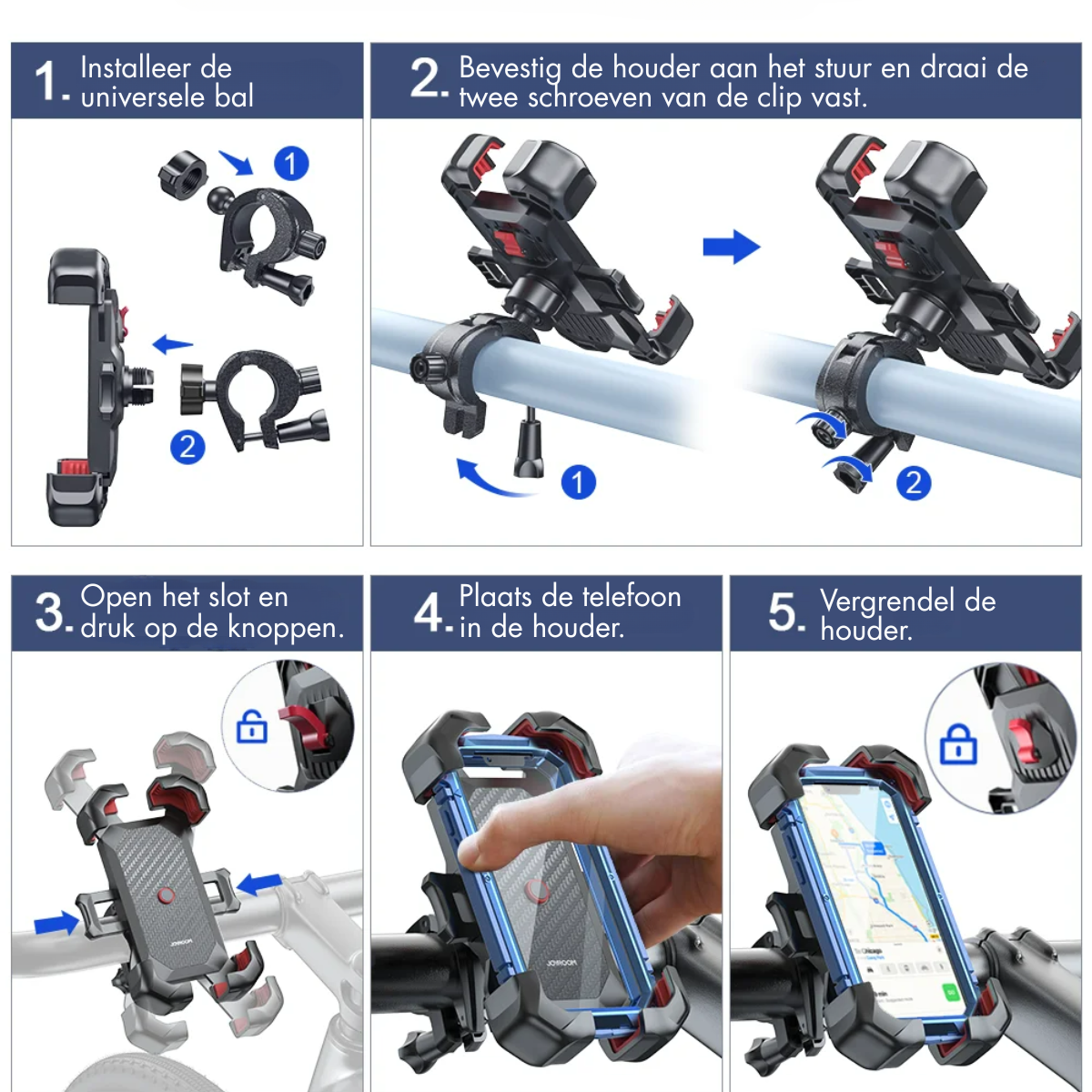 BikePro 360° Schokbescherming Telefoonhouder