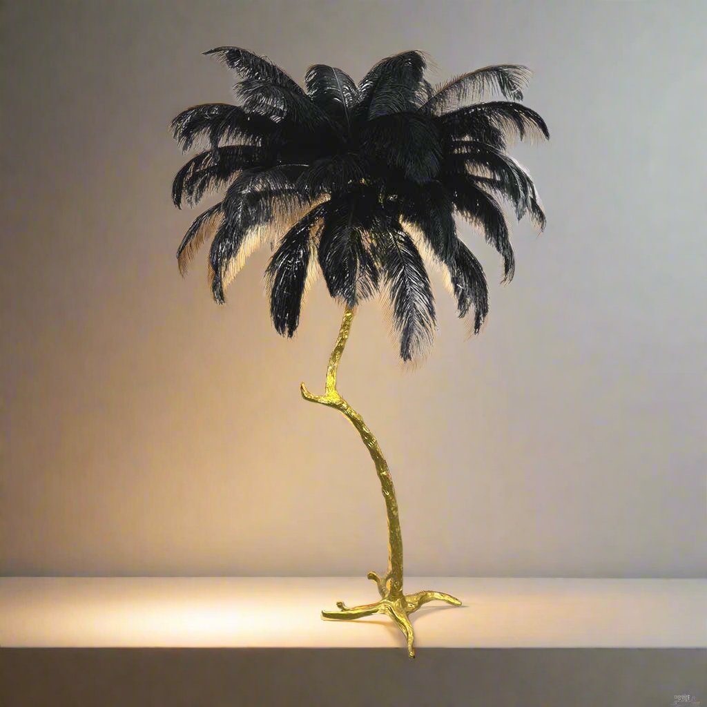 Feather Vloerlamp | Luxe LED Design met Struisvogelveren