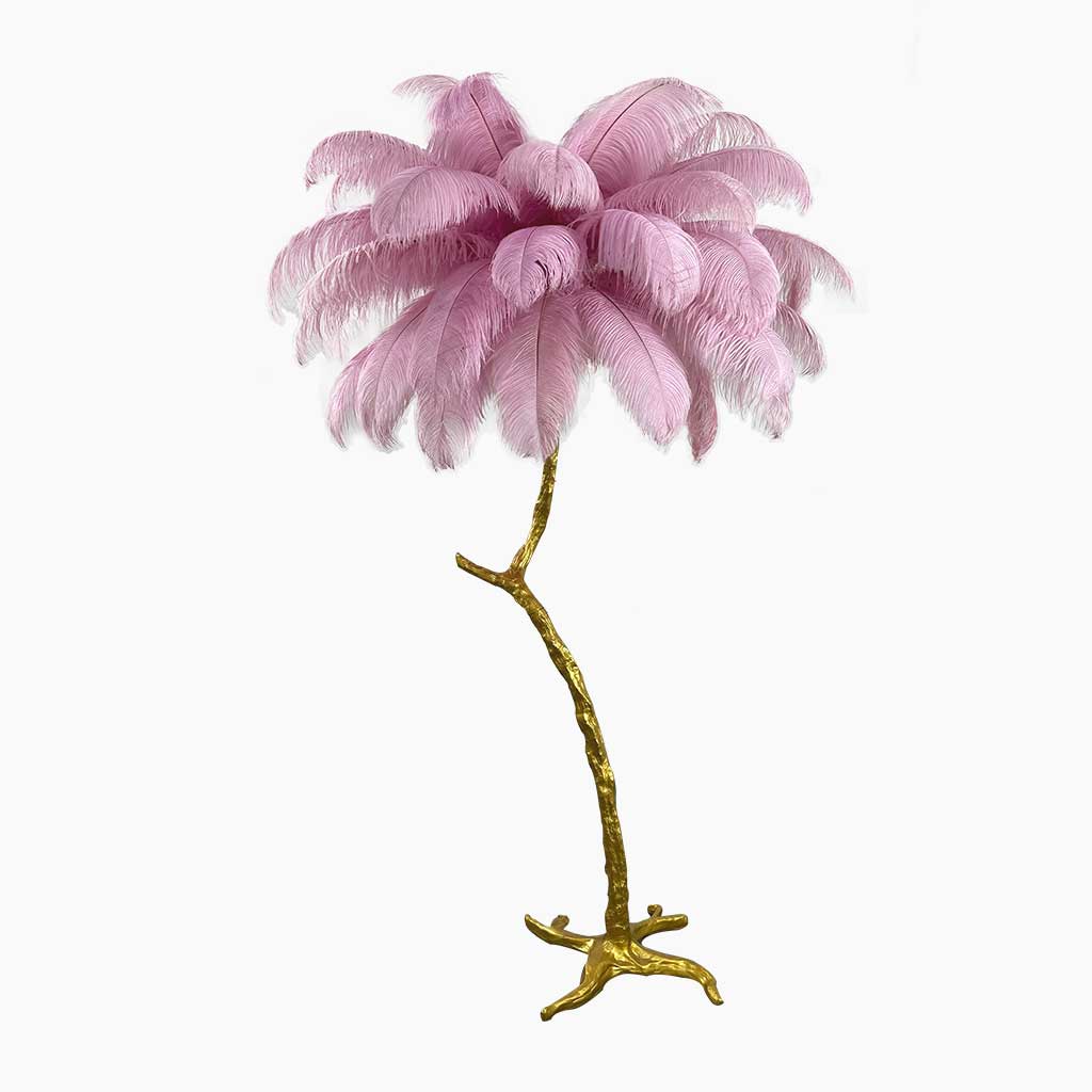 Feather Vloerlamp | Luxe LED Design met Struisvogelveren