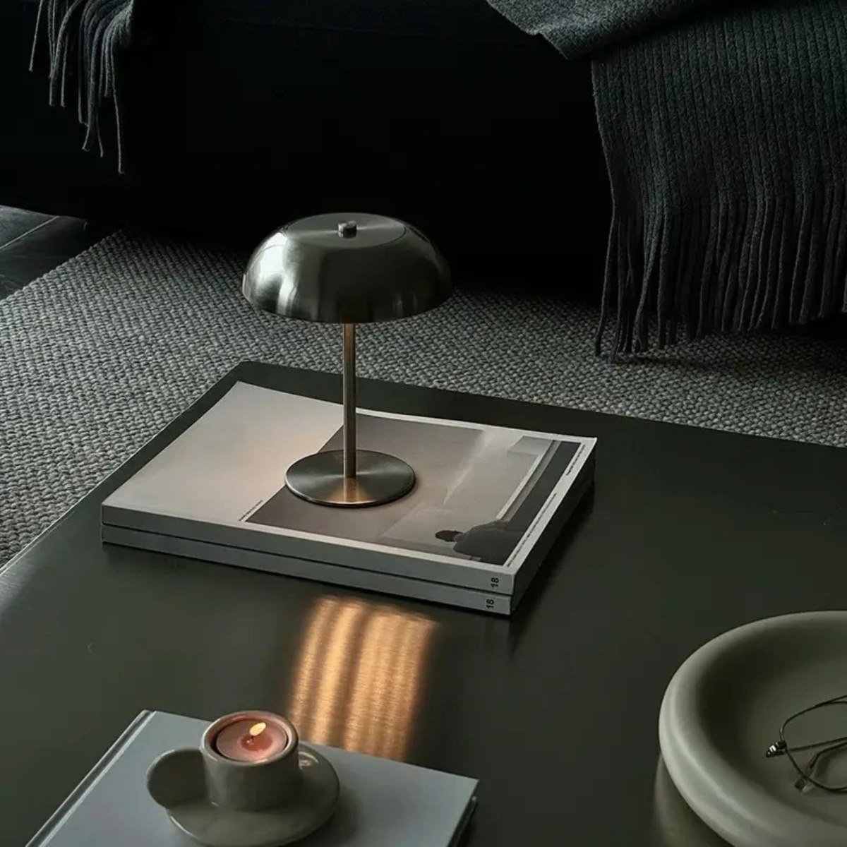 Moderne Paddenstoel LED-lamp – Dimbaar & USB-oplaadbaar