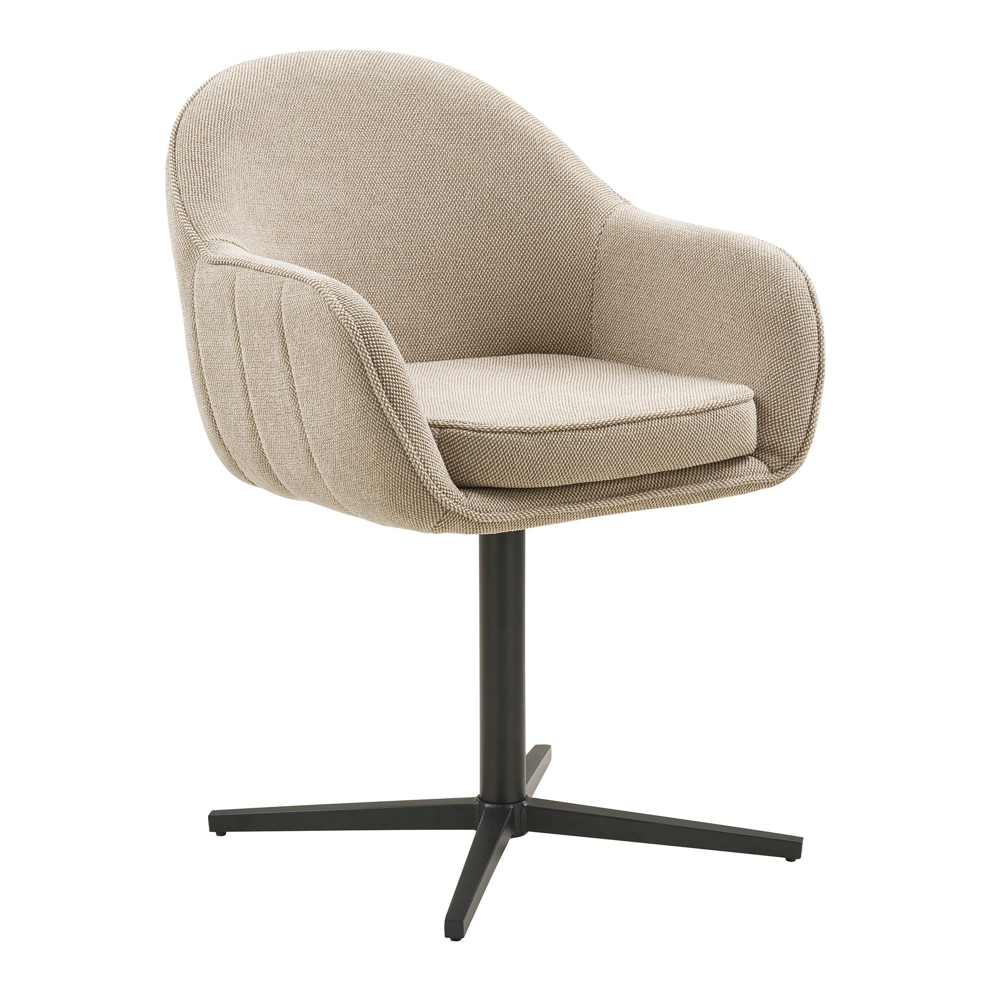Tamera Lichtgrijze Draaibare Eetkamerstoel - Set van 2 stoelen
