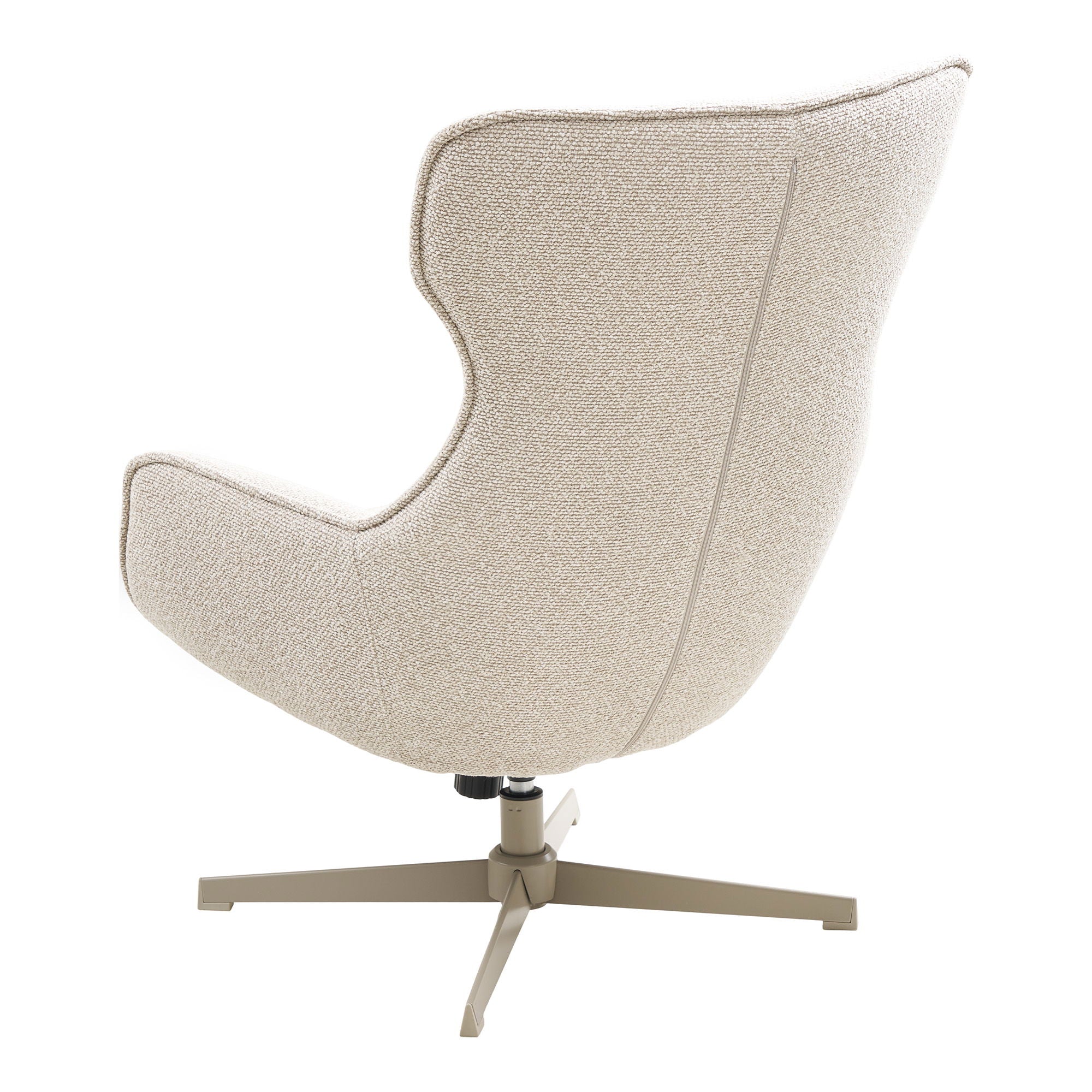 Turin Lounge stoel – Draaibare fauteuil met Natuurlijk Design met Beige Poten