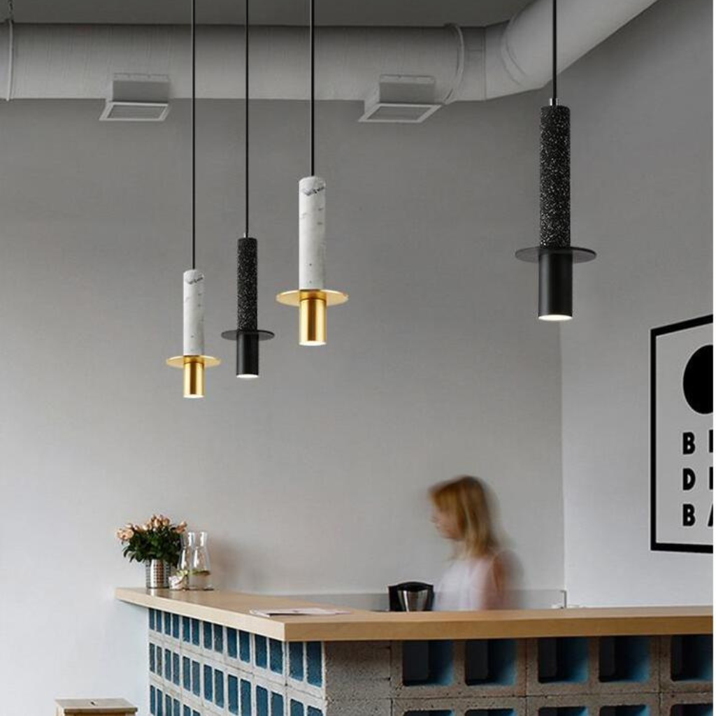 Marmeren hanglamp elegante blikvanger in woonruimte