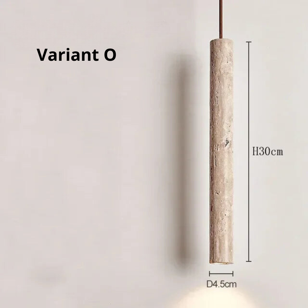 Travertijn Houten Hanglamp uitvoering 17