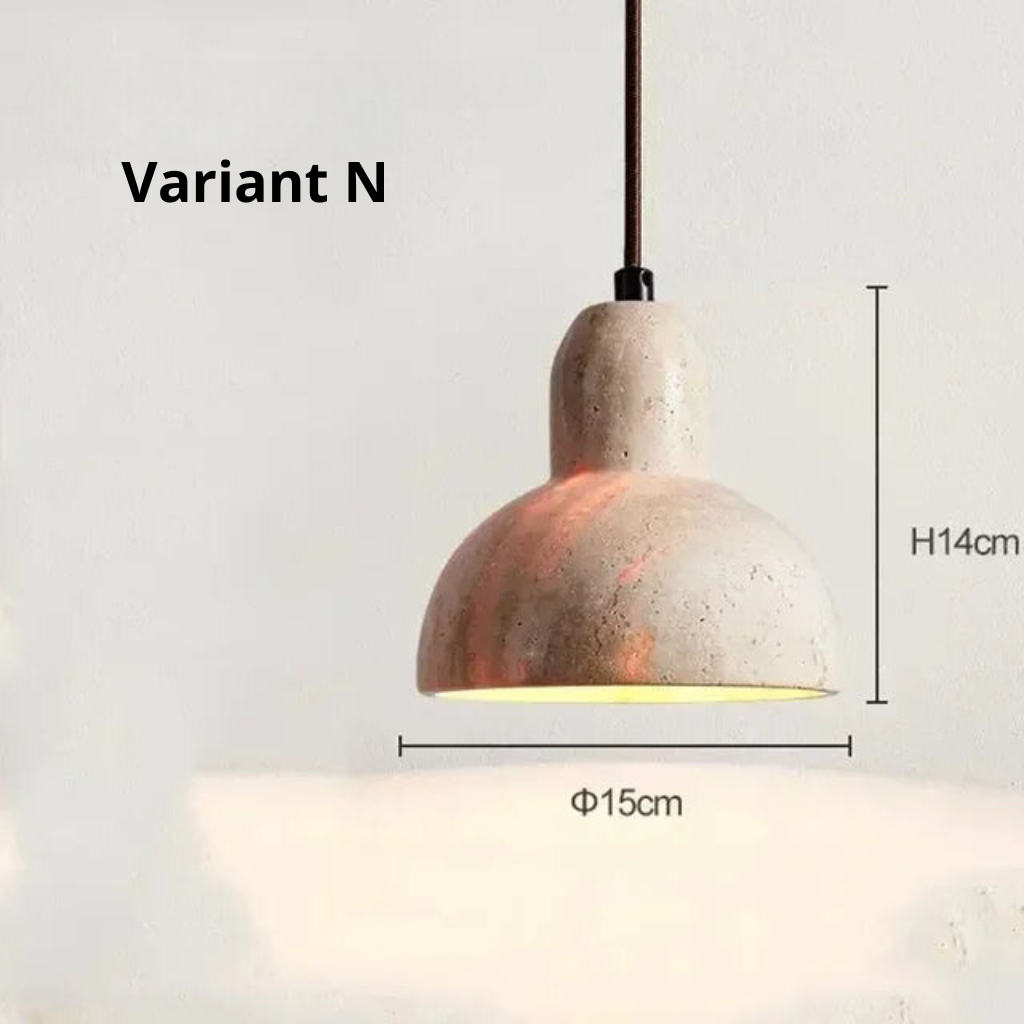 Travertijn Houten Hanglamp uitvoering 16