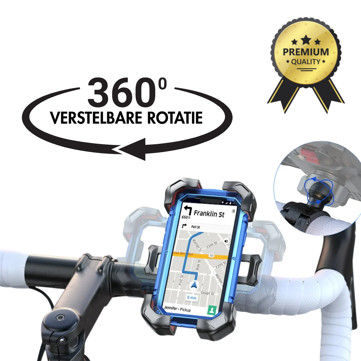 BikePro 360° Schokbescherming Telefoonhouder