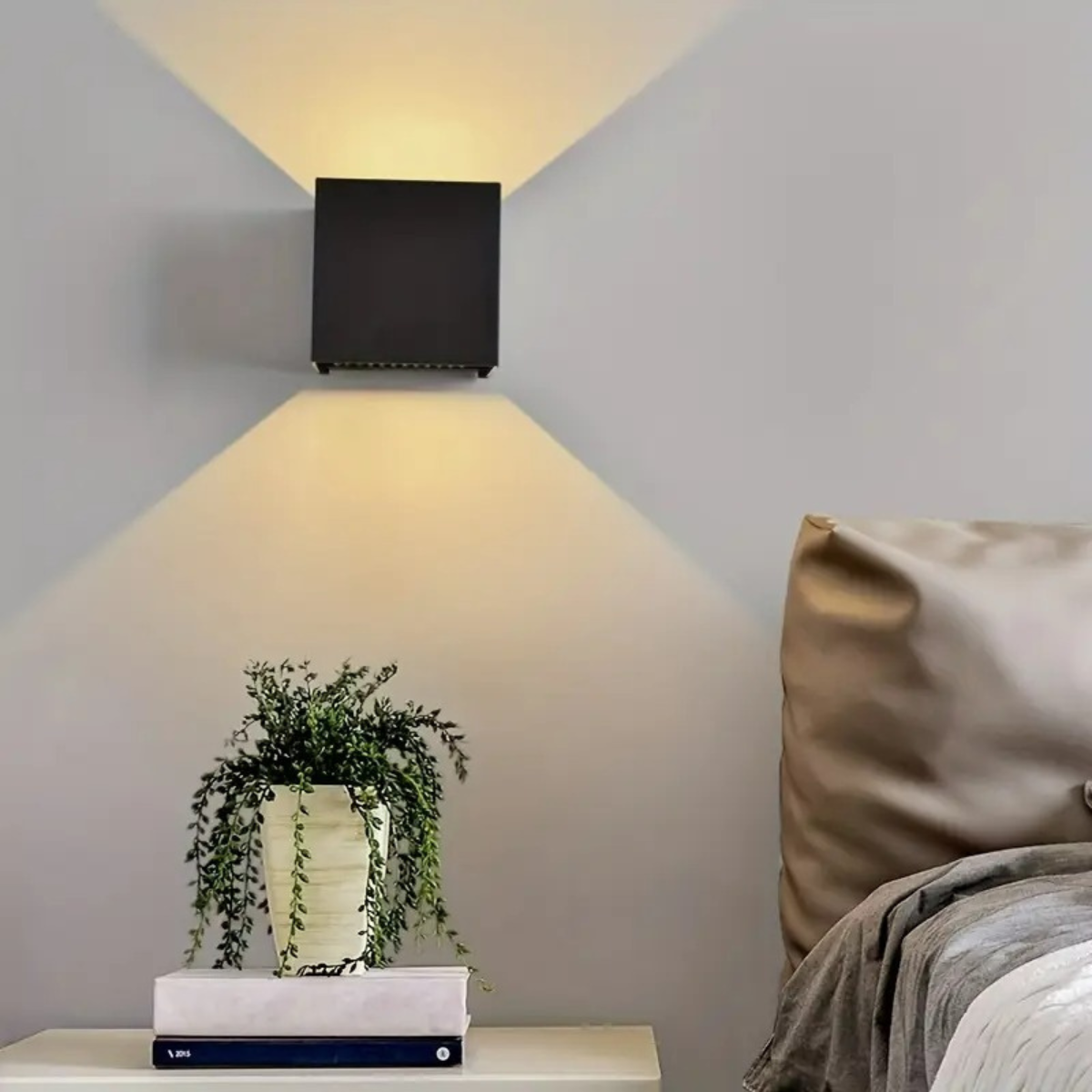 Zwarte LED wandlamp warm wit voor binnen en buiten