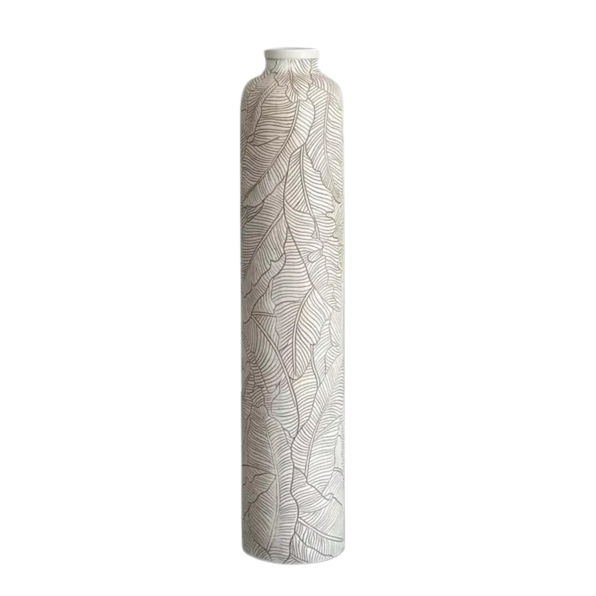 Boheemse vloervaas 75 cm met bloemprint voor pampasgras