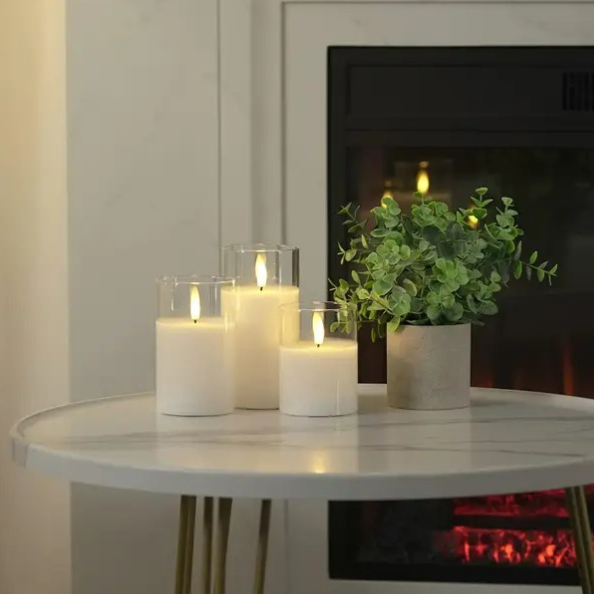 Witte LED-sierkaarsen met afstandsbediening en timer