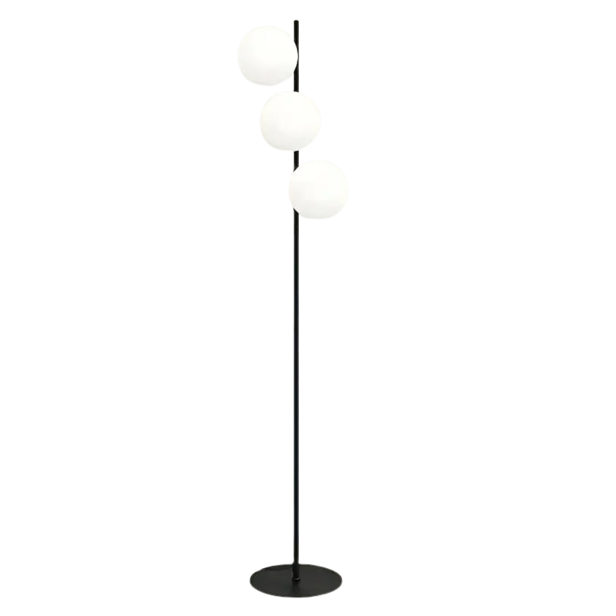 Vloerlamp goud detail glazen lichtbol