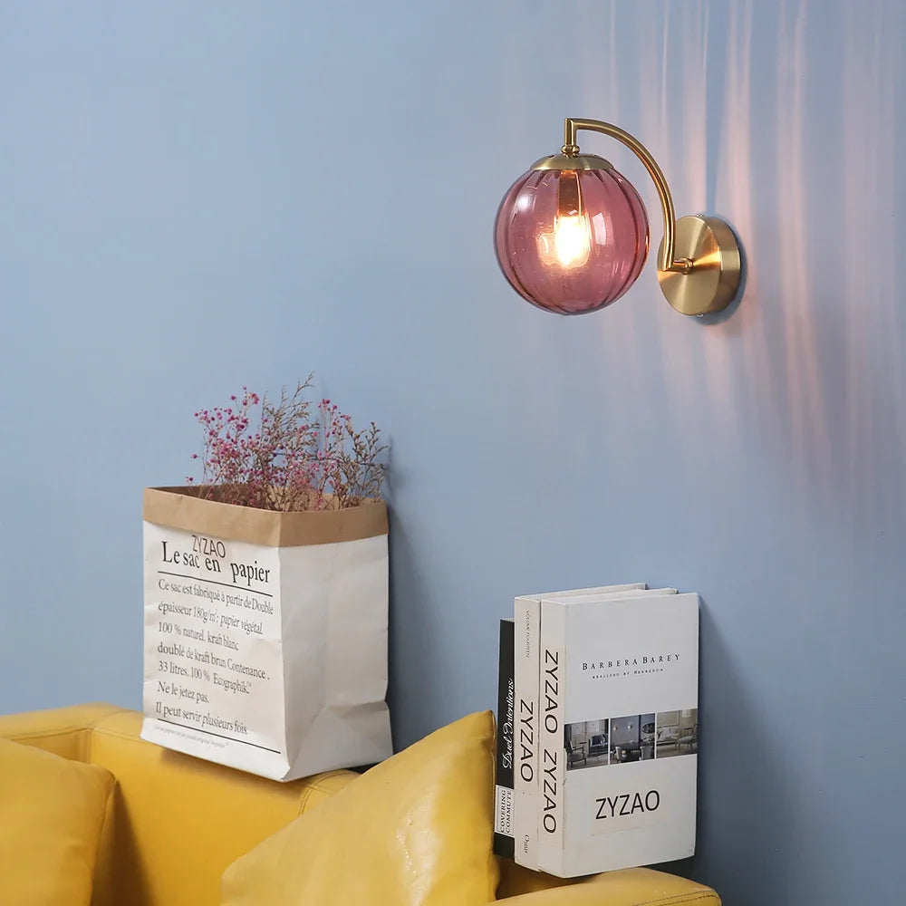 Moderne led-wandlamp kleur glazen wandlamp Scandinavisch minimalistisch woonkamer slaapkamer nachtkastje eetkamer keuken binnenlamp