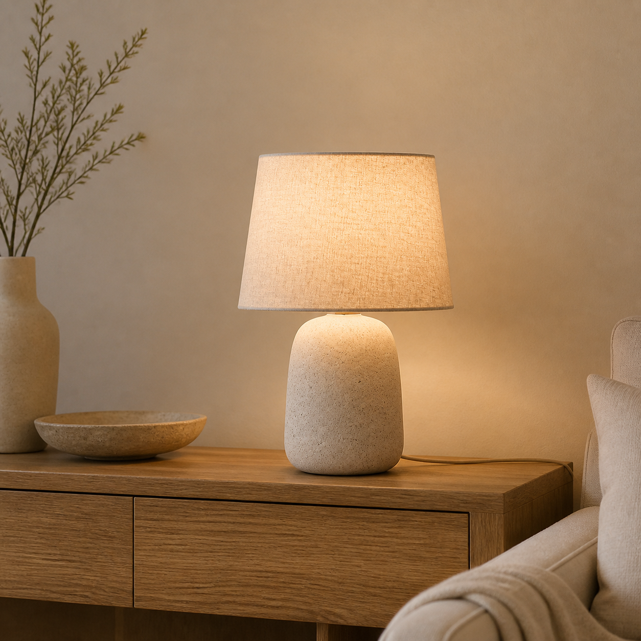 Croft tafellamp in woonkamer