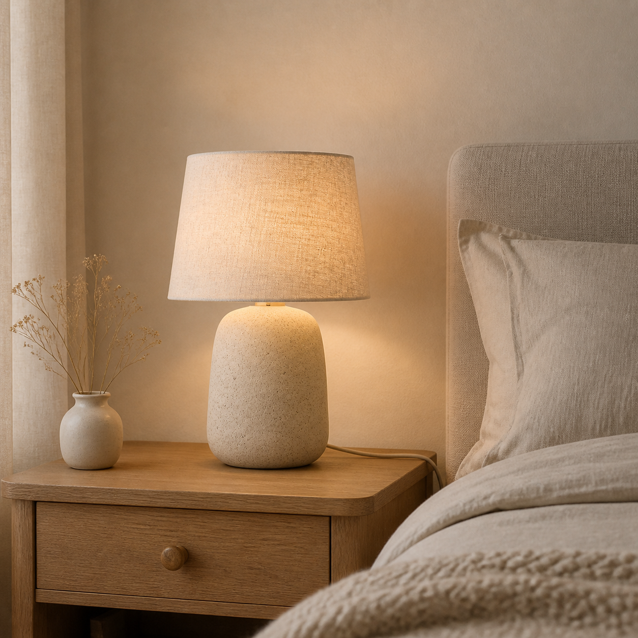Croft tafellamp in slaapkamer