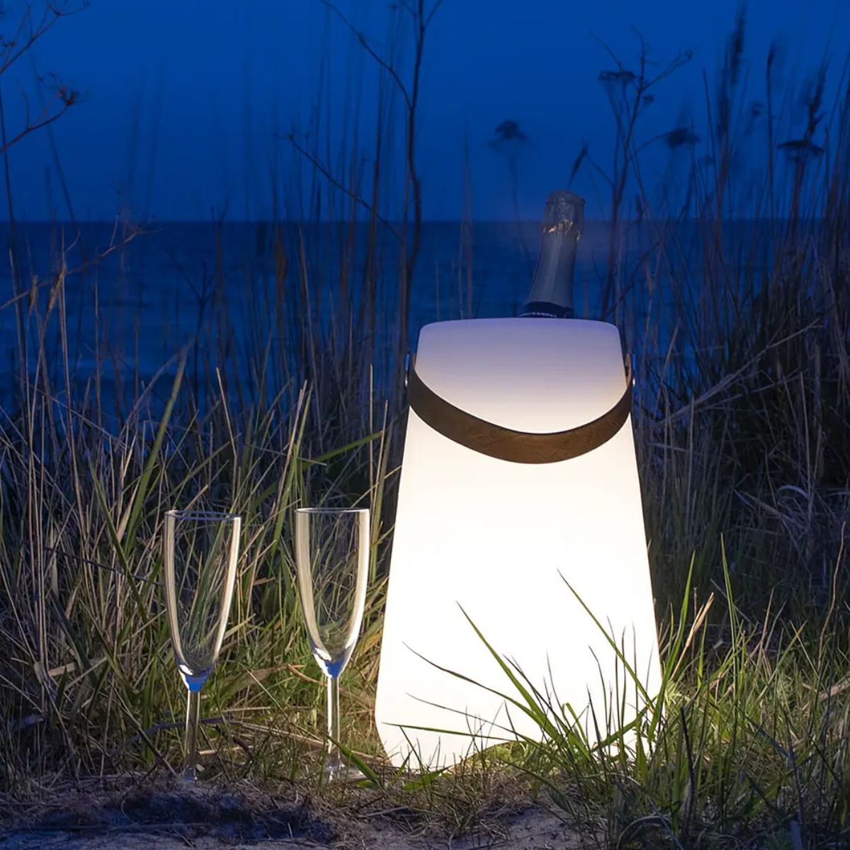 Saint-Tropez wijnkoeler met sfeervolle LED-verlichting