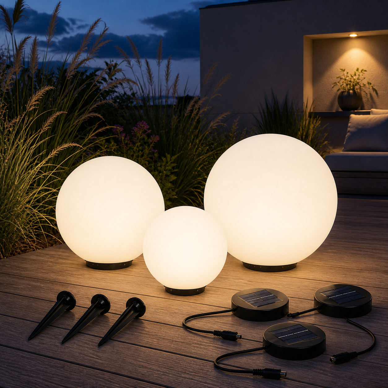 Lifton solar lampen op terras