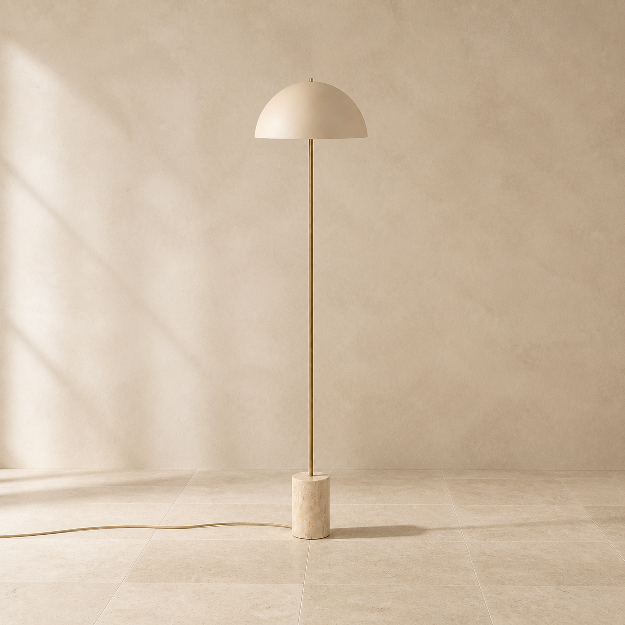 Sheffield vloerlamp in warme beige studio