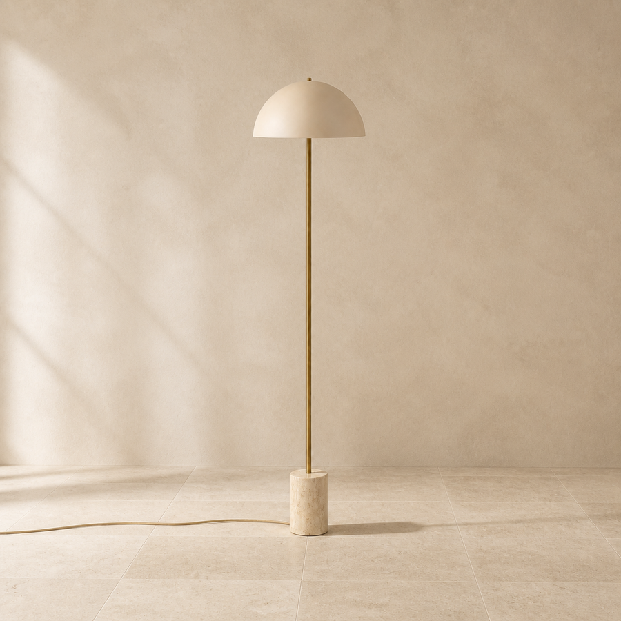 Sheffield vloerlamp in warme beige studio