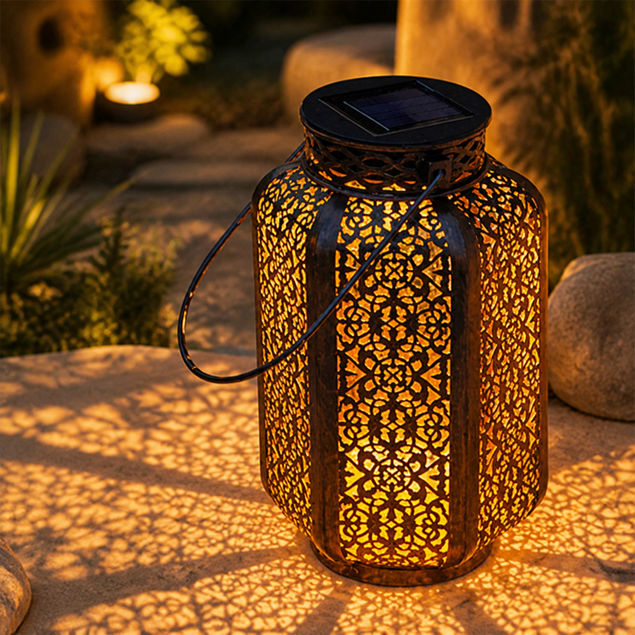 Detail Solar buitenlamp in tuin