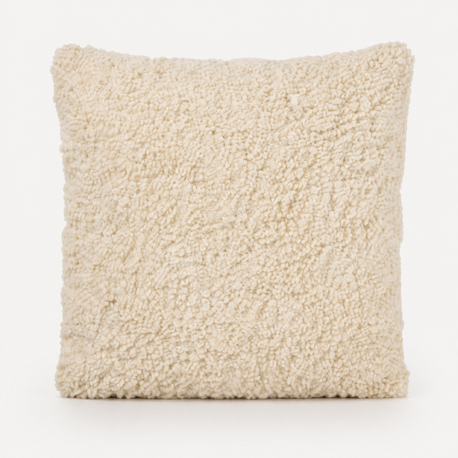 Tossa teddy kussen 45 bij 45 cm gebroken wit