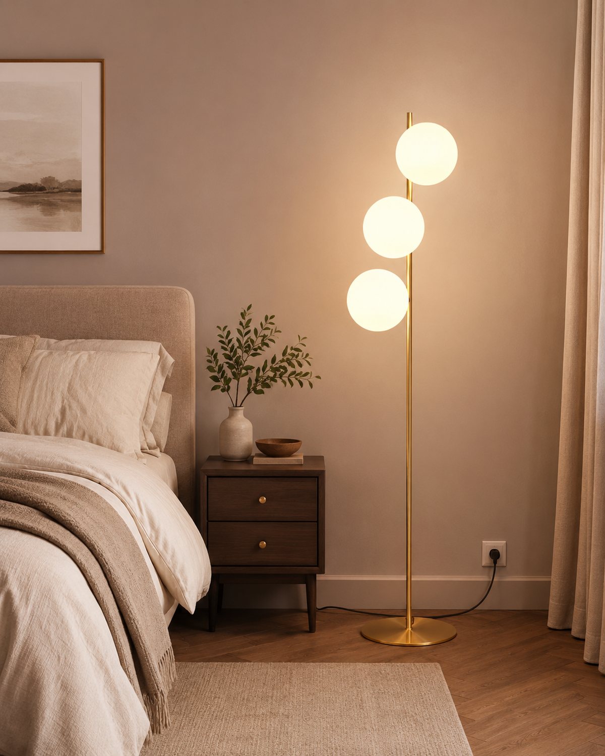 Vloerlamp Drie Lichtbollen