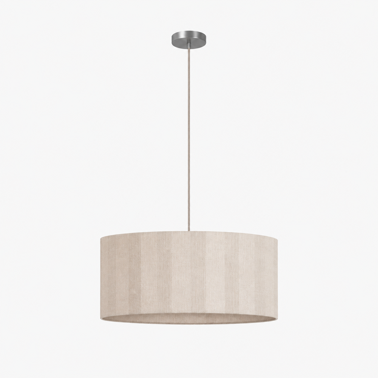 Watton linnen hanglamp met plafondkap en snoer