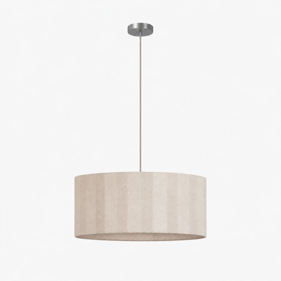 Watton linnen hanglamp met plafondkap en snoer