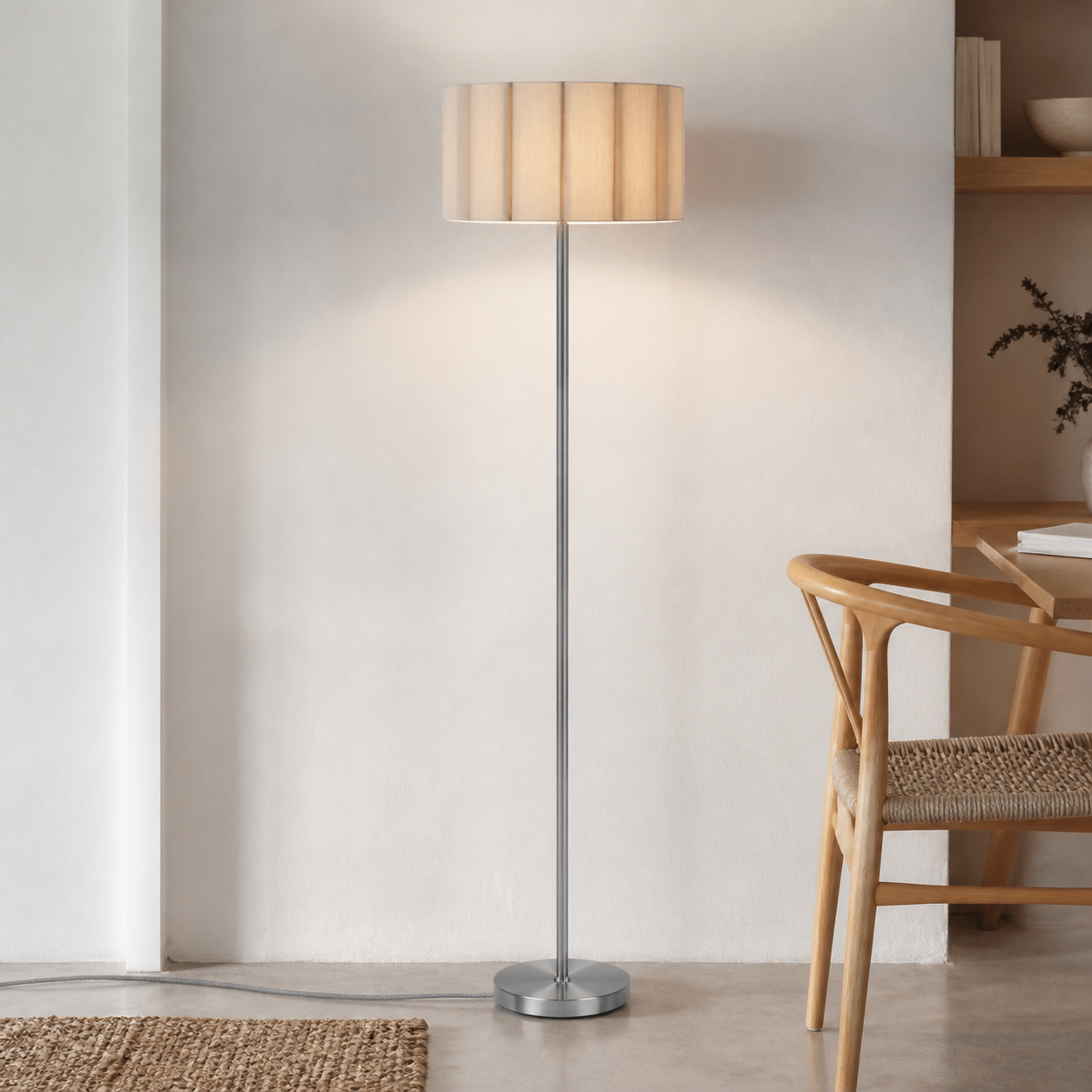 Watton Linnen Vloerlamp foto 2