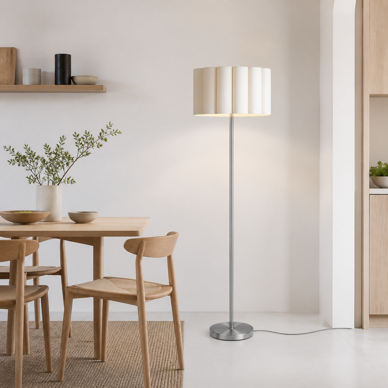 Watton Linnen Vloerlamp foto 4